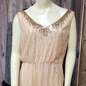 Lace and Sequin Womens Goddess style Summer dress Elastic Waistline Sz M Unbrand